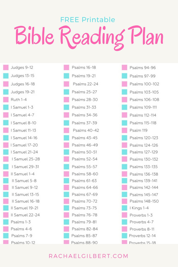 Free Printable Bible Reading Schedule Template Calendar Design