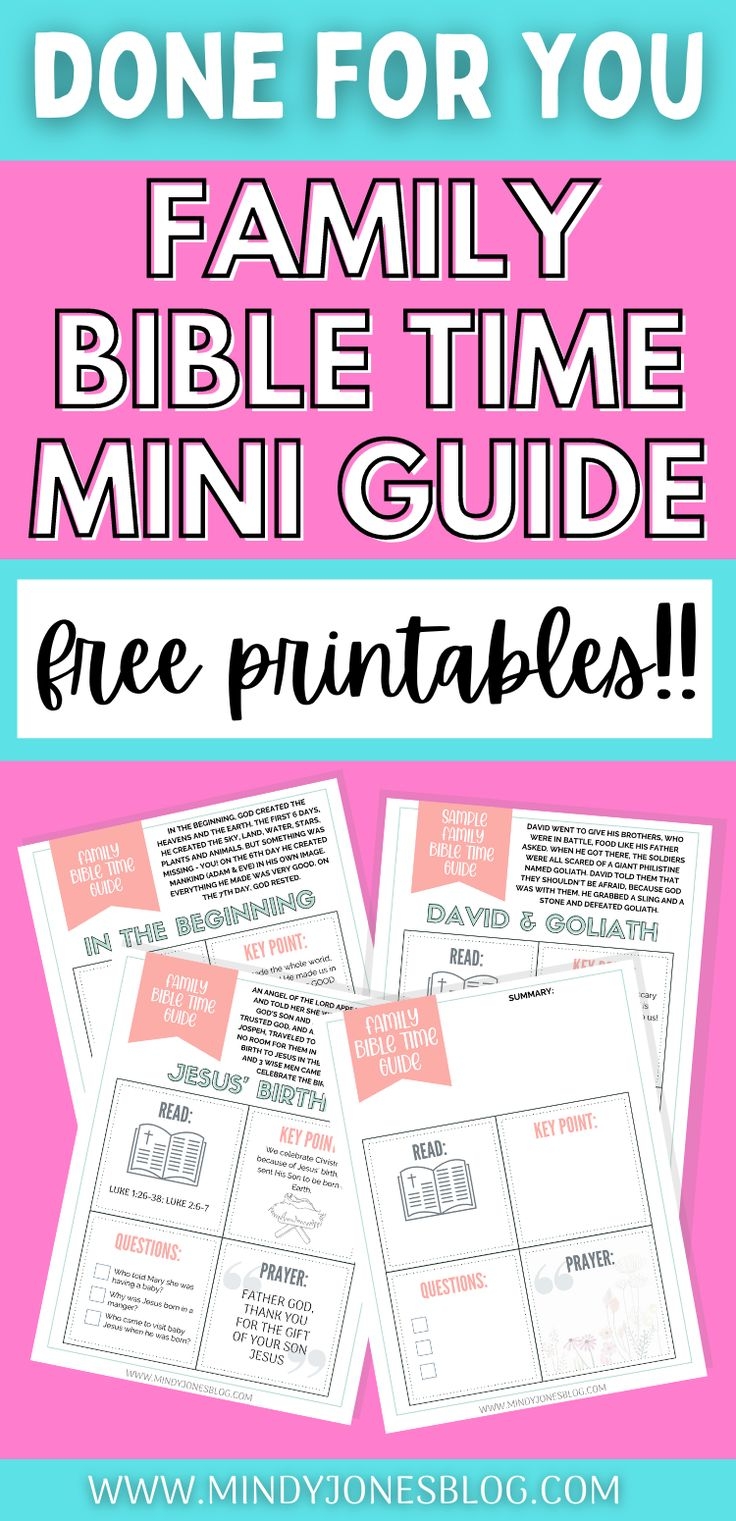 Free Printable Family Bible Study Lessons Bible weloveprintables