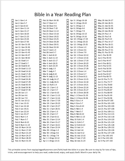 Free Printable Read Bible Year Schedule Download Free Printable Read 