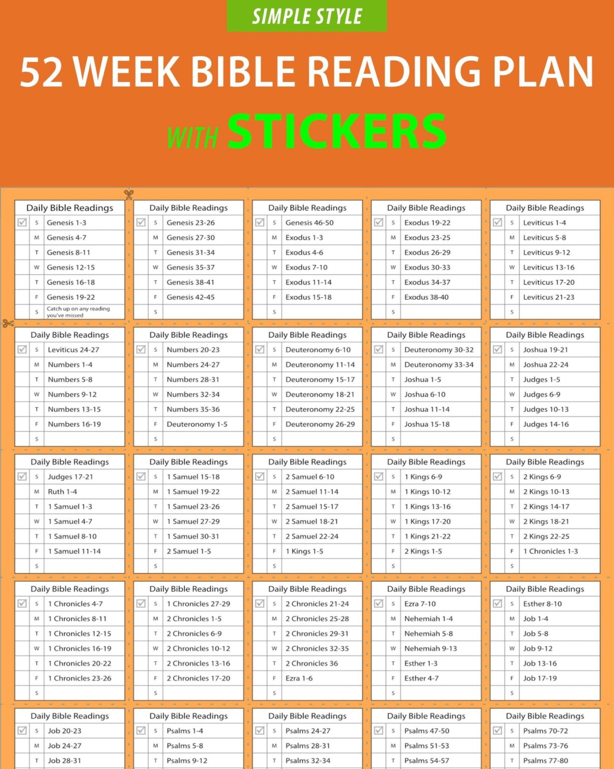 52 Week Bible Reading Plan Printable - bible.weloveprintables.net