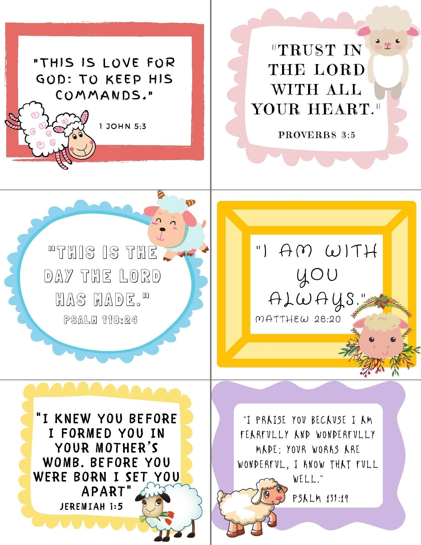 Bible Verse Cards Printable Printable Words Worksheets