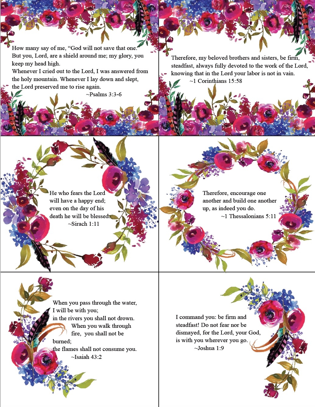 Print Out Free Printable Bible Verses Pdf Free Encouragement 